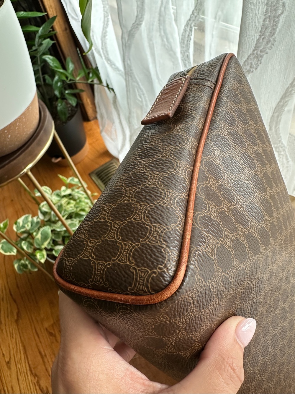 🚨PRICE REDUCED🚨 Vintage Céline Macadam Oversized Clutch Portfolio Bag Italy - Picture 13 of 16